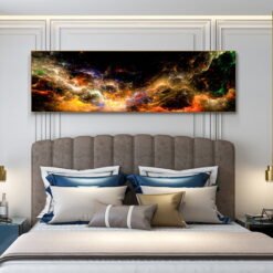 Alien Clouds Colorful Abstract Wall Art Fine Art Canvas Prints For Bedroom Living Room Decor