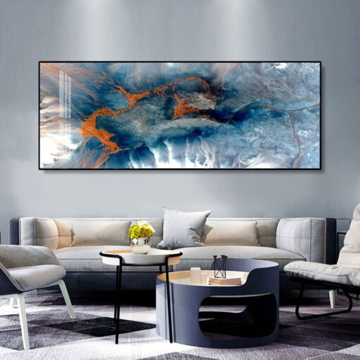 Alien Clouds Colorful Abstract Wall Art Fine Art Canvas Prints For Bedroom Living Room Decor