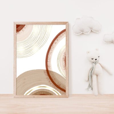 Bohemian Rainbows Stylish Abstract Wall Art Pictures For Nursery Room Kid's Room Decor