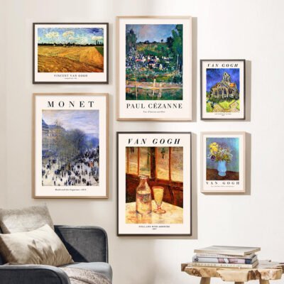 Classic Vintage Colorful Impressionism Wall Art Fine Art Canvas Prints For Living Room Decor