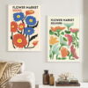 Colorful Vintage Floral Wall Art Abstract Botanical Pictures For Living Room Dining Room Decor