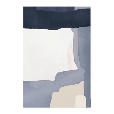 Contemporary Abstract Blue Gray Wall Art Fine Art Canvas Prints For Modern Living Room