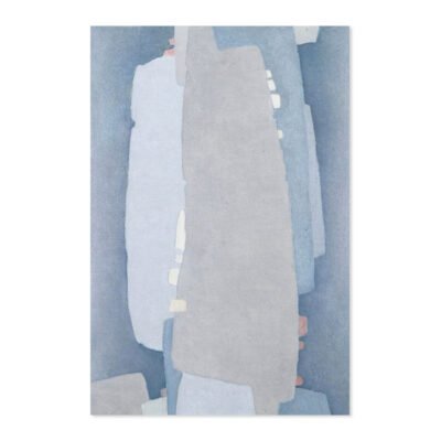 Contemporary Abstract Blue Gray Wall Art Fine Art Canvas Prints For Modern Living Room