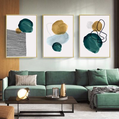 Earthy Tones Minimalist Nordic Abstract Pictures For Scandinavian Living Room Home Decor 2023