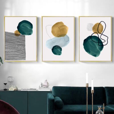 Earthy Tones Minimalist Nordic Abstract Pictures For Scandinavian Living Room Home Decor 2023