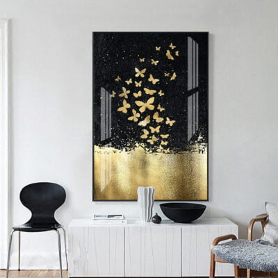 Lucky Golden Fish In The Blue Sea Auspicious Pictures For Luxury Living Room Decor