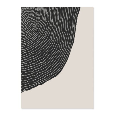 Minimalist Abstract Formations Beige & Black Gallery Wall Art Pictures For Living Room Decor