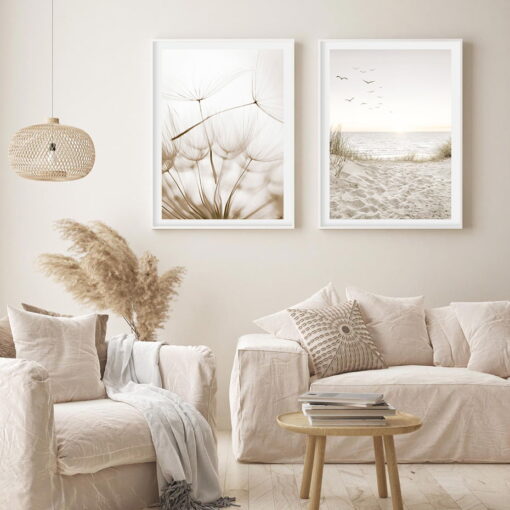 Minimalist Nature Abstract Seaside Botanical Wall Art Gallery Wall Pictures For Living Room