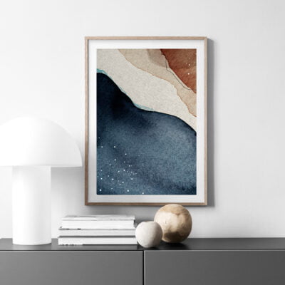 Modern Abstract Earthy Color Geometric Minimalist Gallery Wall Art Pictures For Living Room