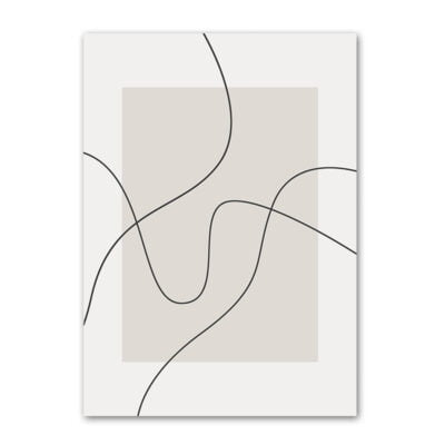 Modern Abstract Landscape Wall Art Neutral Colors Pictures For Minimalist Living Room Decor