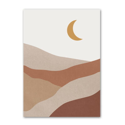 Modern Abstract Landscape Wall Art Neutral Colors Pictures For Minimalist Living Room Decor