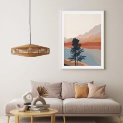 Modern Abstract Sunset Mountain Landscape Wall Art Pictures For Living Room Home Decor