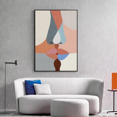 Modern Colorful Abstract Portrait Wall Art Pictures For Living Room Home Office Decor