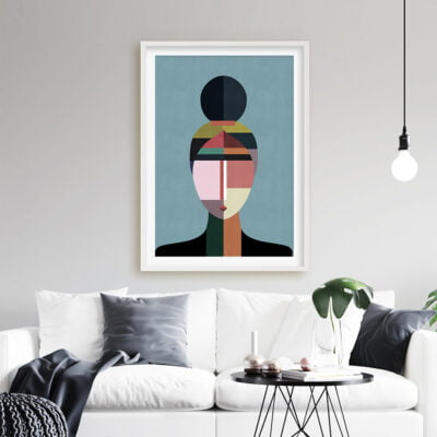 Modern Colorful Abstract Portrait Wall Art Pictures For Living Room Home Office Decor