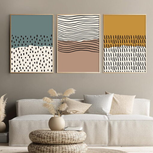 Modern Minimalist Solid Color Block Wall Art Pictures For Contemporary Home Decor