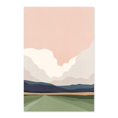 Mountain Landscape Abstract Minimalist Wall Art Pictures For Modern Living Room Decor