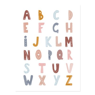 Rainbow Sunshine Alphabet Nursery Wall Art Posters Cute Pictures For Children's Room Decor