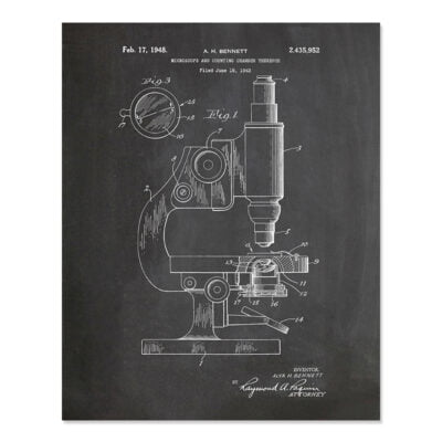 Vintage Chemistry Apparatus Chalkboard Blueprint Wall Art Pictures For Home Office Study