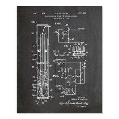 Vintage Chemistry Apparatus Chalkboard Blueprint Wall Art Pictures For Home Office Study