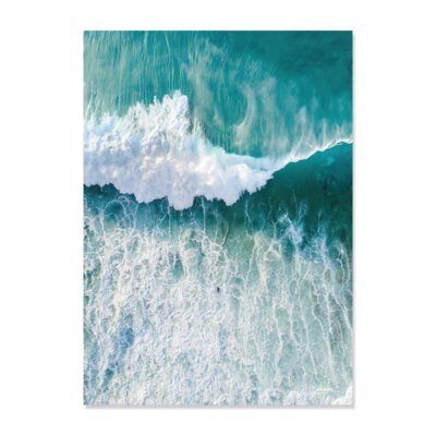 White Green Ocean Nature Seascape Gallery Wall Art Pictures For Home Office Wall Decor