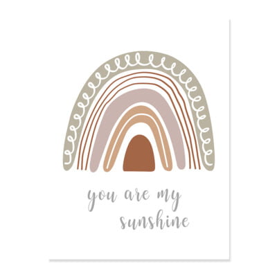 You Are My Sunshine Cute Rainbow Kids Wall Decor Pictures For Nursery Room Decoration