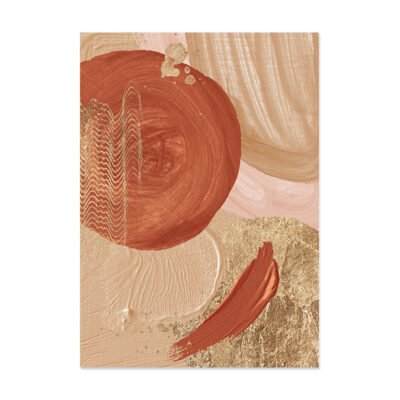 Modern Abstract Thick Oil Brush Beige Blush Wall Art Fine Art Canvas Prints For Living Room