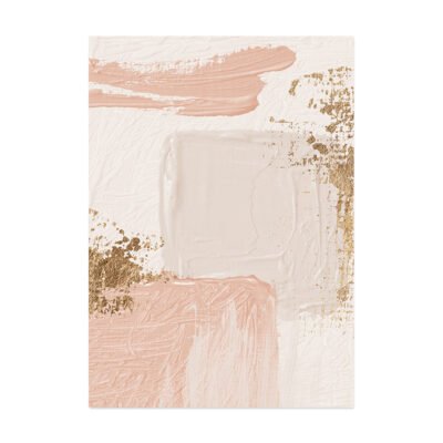 Modern Abstract Thick Oil Brush Beige Blush Wall Art Fine Art Canvas Prints For Living Room