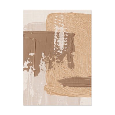 Modern Abstract Thick Oil Brush Beige Blush Wall Art Fine Art Canvas Prints For Living Room