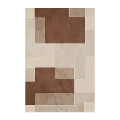 Abstract Shades Of Beige Geometric Wall Art Pictures For Modern Apartment Living Room Decor