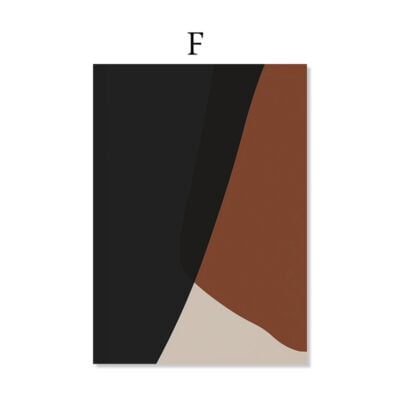 Bold Black Brown Beige Abstract Minimalist Wall Art Modern Figure Art Gallery Wall Decor