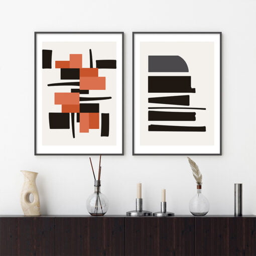 Bold Color Minimalist Wall Art Abstract Pictures For Living Room Modern Home Office Art Decor