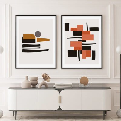 Bold Color Minimalist Wall Art Abstract Pictures For Living Room Modern Home Office Art Decor