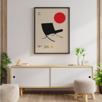 Classic Bauhaus Retrospective Minimalist Wall Art Fine Art Canvas Prints For Home Office Study Art Decor