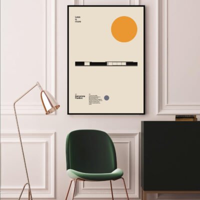 Classic Bauhaus Retrospective Minimalist Wall Art Fine Art Canvas Prints For Home Office Study Art Decor