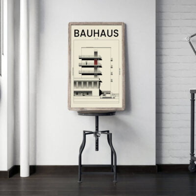 Classic Bauhaus Retrospective Minimalist Wall Art Fine Art Canvas Prints For Home Office Study Art Decor