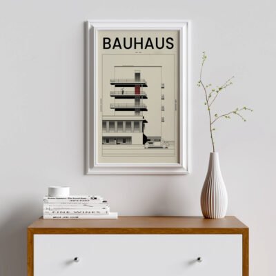 Classic Bauhaus Retrospective Minimalist Wall Art Fine Art Canvas Prints For Home Office Study Art Decor