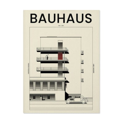 Classic Bauhaus Retrospective Minimalist Wall Art Fine Art Canvas Prints For Home Office Study Art Decor