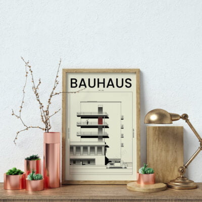 Classic Bauhaus Retrospective Minimalist Wall Art Fine Art Canvas Prints For Home Office Study Art Decor