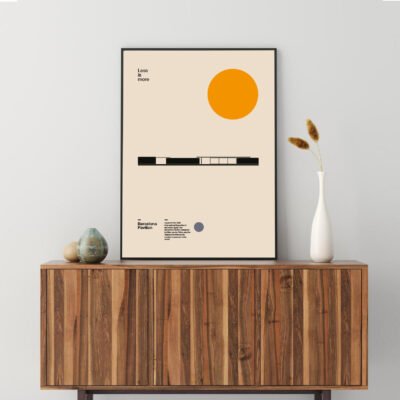 Classic Bauhaus Retrospective Minimalist Wall Art Fine Art Canvas Prints For Home Office Study Art Decor