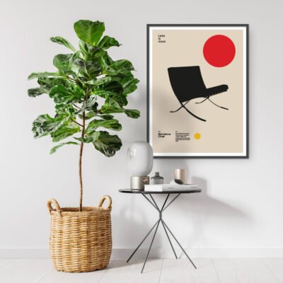 Classic Bauhaus Retrospective Minimalist Wall Art Fine Art Canvas Prints For Home Office Study Art Decor