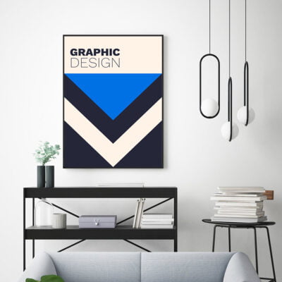 Colorful Abstract Bauhaus Geometric Design Wall Art Pictures For Modern City Apartment Decor