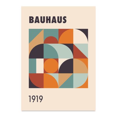 Geometric Abstract Bauhaus Wall Art Pictures For Living Room Modern Home Office Interiors