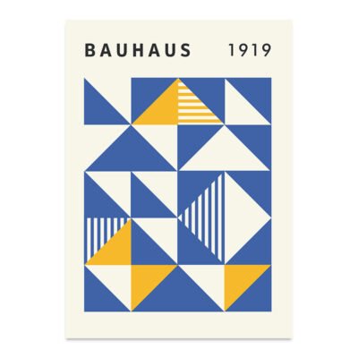 Geometric Abstract Bauhaus Wall Art Pictures For Living Room Modern Home Office Interiors