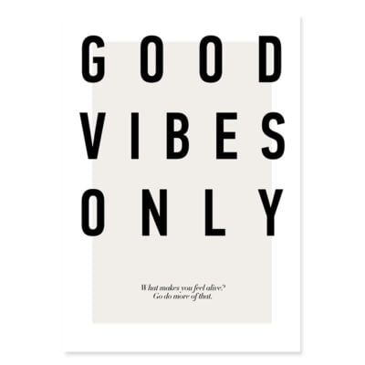 Good Vibes Only Modern Abstract Minimalist Gallery Wall Art Pictures For Living Room Home Office Decor