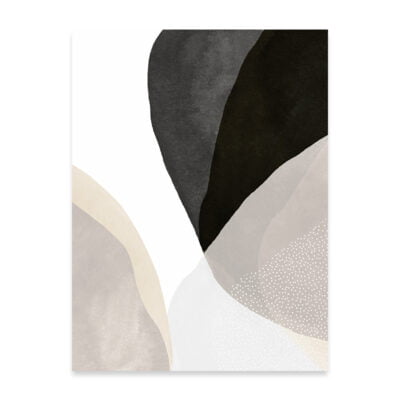 Modern Abstract Black Beige Minimalist Wall Art Pictures For Contemporary Interiors