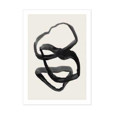 Modern Abstract Black Ink Minimalist Wall Art Pictures For Living Room Home Office Interior Decor