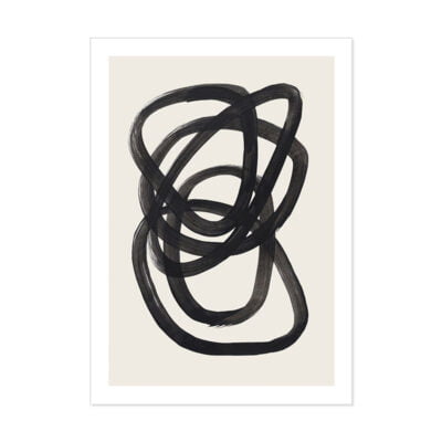 Modern Abstract Black Ink Minimalist Wall Art Pictures For Living Room Home Office Interior Decor