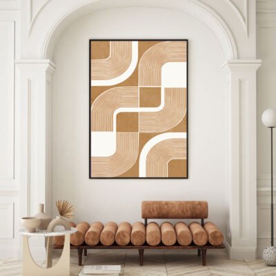 Modern Abstract Bohemian Geometry Wall Art Pictures For Living Room Home Office Art Decor