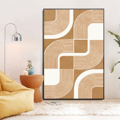 Modern Abstract Bohemian Geometry Wall Art Pictures For Living Room Home Office Art Decor