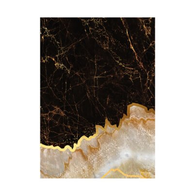 Modern Abstract Golden Pearl Marble Print Wall Art Pictures For Luxury Living Room Decor